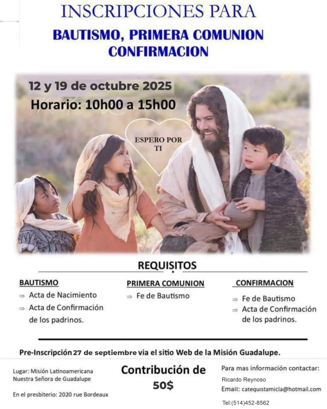 Inscripciones de Catequesis