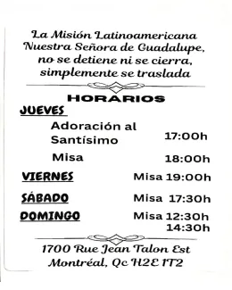 Nuevos horarios.